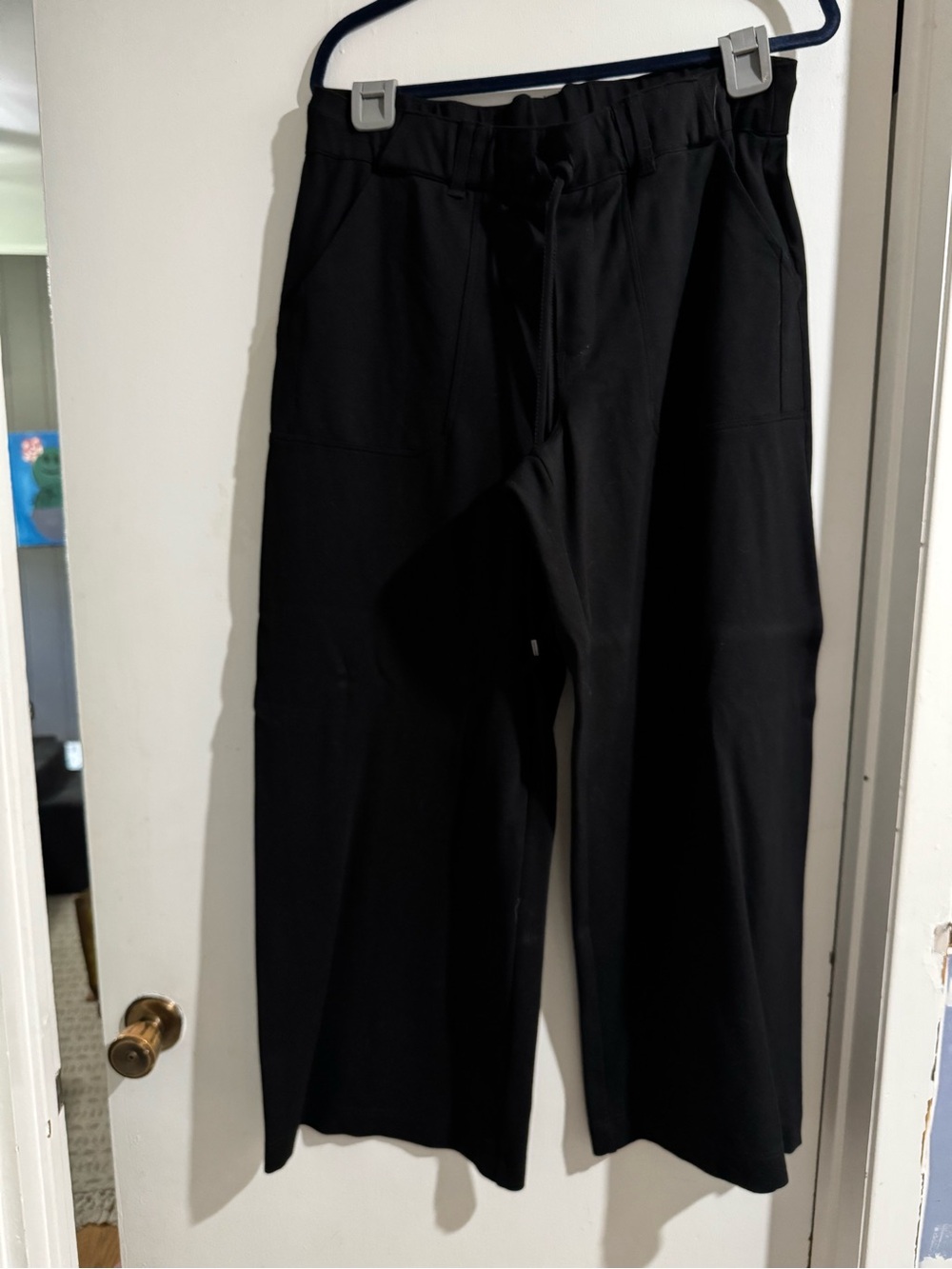 Democracy Black Wide Leg Pull-On Pants Soft Stretch XL